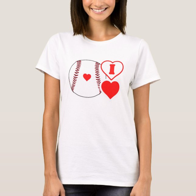 Ich Liebe Baseball! T-Shirt (Vorderseite)
