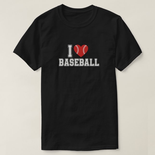 Ich liebe Baseball T-Shirt (Design vorne)