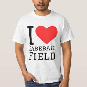 Ich liebe Baseballfeld T-Shirt