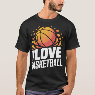 Ich liebe Basketball Leidenschaft Splash T-Shirt