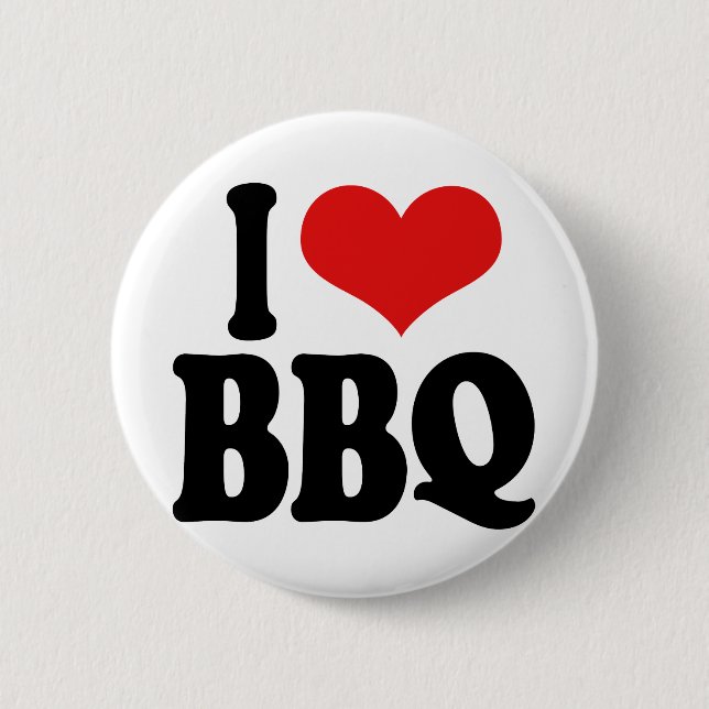 Ich liebe BBQ Button (Vorderseite)