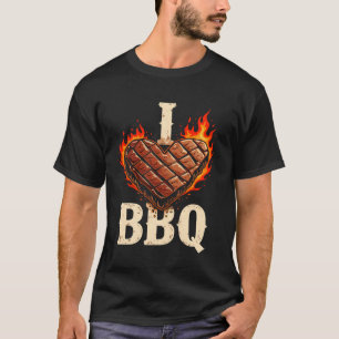 Ich liebe BBQ lustiges Grillen T-Shirt