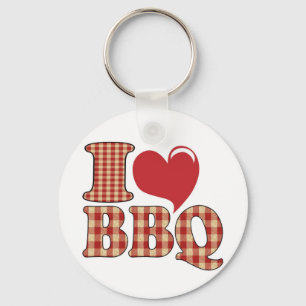 Ich liebe BBQ Schlüsselanhänger