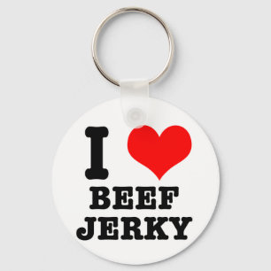 Ich liebe Beef Jerky Schlüsselanhänger