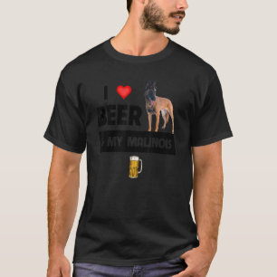 Ich Liebe Beer und mein belgischer Malinois Mama V T-Shirt