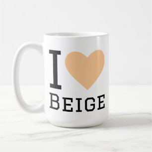 Ich liebe Beige Kaffeetasse