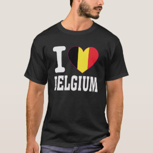 Ich liebe Belgien Herz Souvenir Liebhaber Stolz Re T-Shirt