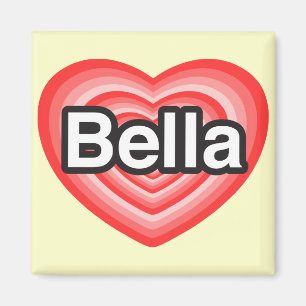Ich liebe Bella. Ich liebe dich Bella. Herz Magnet
