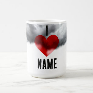 Ich liebe benutzerdefinierter Name Kaffeetasse