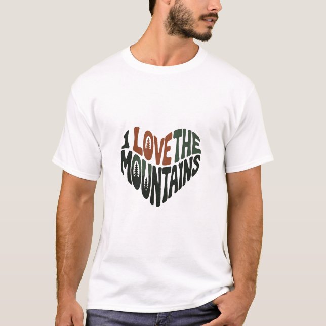 Ich liebe Berge T-Shirt (Vorderseite)