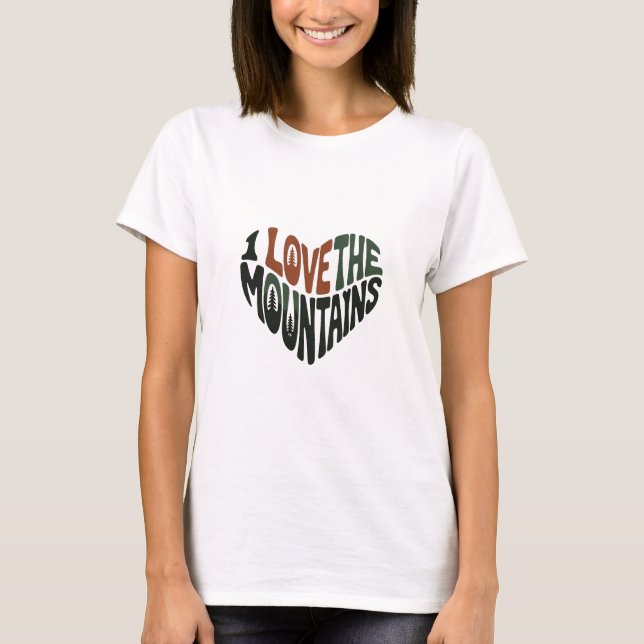 Ich liebe Berge T-Shirt (Vorderseite)