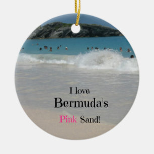Ich Liebe Bermudas rosa Sand! Keramikornament