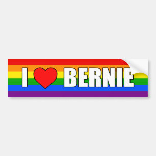 "ICH LIEBE BERNIE" AUTOAUFKLEBER
