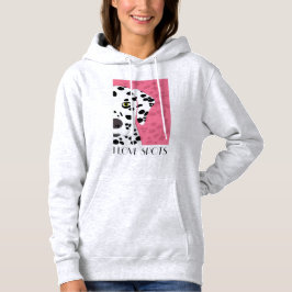 "Ich Liebe beschmutze" - rosa, schwarzen u. weißen Hoodie