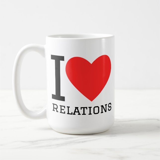 Ich liebe Beziehungen Kaffeetasse (Links)