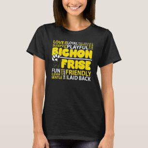Ich liebe Bichon Frise Hund   Hundezüchter Welpe P T-Shirt