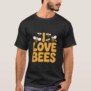 Ich liebe Bienen Süße Honigbienen-Freunde Aussage T-Shirt