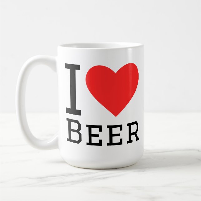 Ich liebe Bier Kaffeetasse (Links)