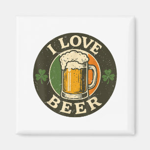 Ich liebe Bier St. Patrick Tag Trinken Irieam Irla Magnet
