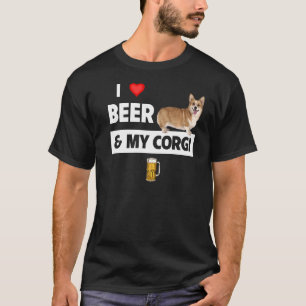 Ich liebe Bier und meine Corgi-Mutter-Vater Pembro T-Shirt