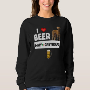 Ich liebe Bier und meinen italienischen Windhund H Sweatshirt