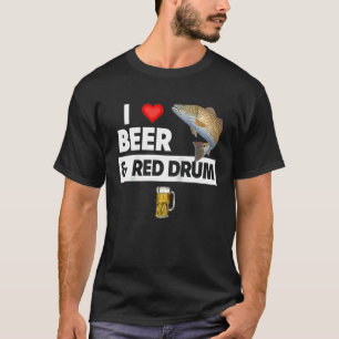 Ich liebe Bier und Rotbarsch-Angelsee Redfish Trin T-Shirt