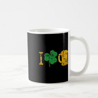 Ich liebe Bier Vier-Blatt-Kleeblatt St. Patrick's Kaffeetasse
