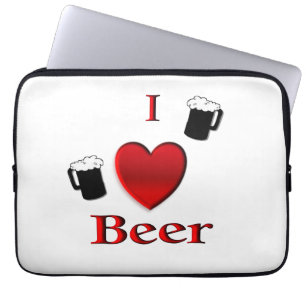 Ich liebe Bierdesign Laptopschutzhülle