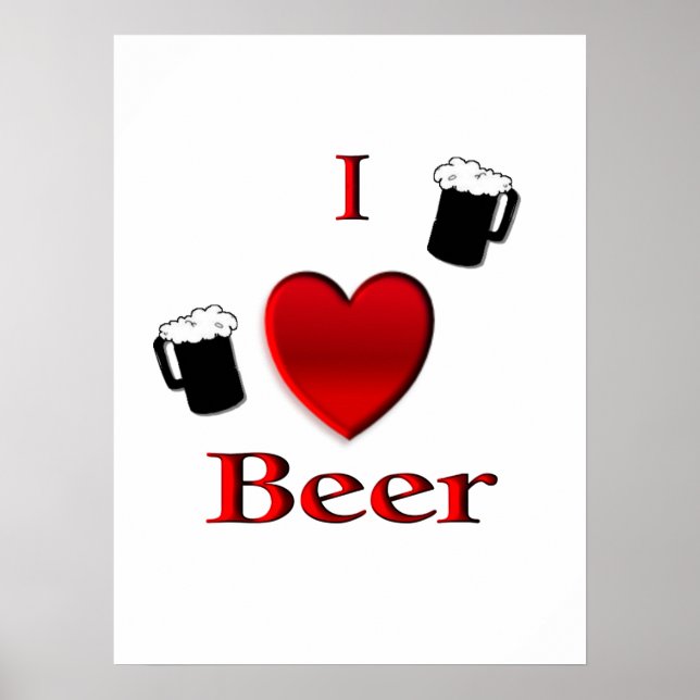 Ich liebe Bierdesign Poster (Vorne)