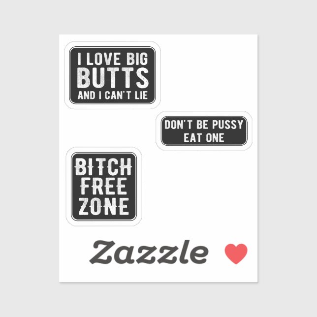 Ich Liebe Big Buts Funny Sexy Sticker Packs (Blatt)