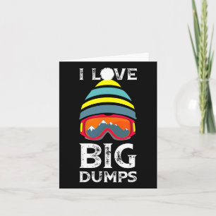 Ich Liebe Big Dumps Cool Snowboarden Ski Hat Clic Karte