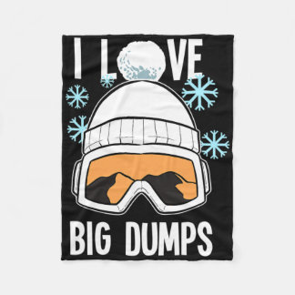 Ich Liebe Big Dumps Snowboarder Snowboarder Freest Fleecedecke