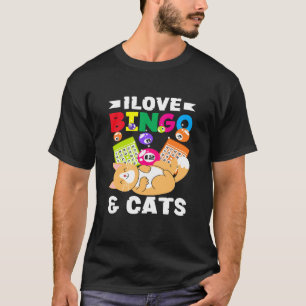 Ich liebe Bingo & Cats Bingo Spieler Spaß T-Shirt