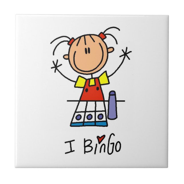 Ich liebe Bingo Fliese (Vorderseite)