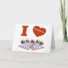 Ich LIEBE Bingo Happy Mother Day Card Karte
