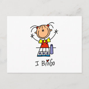 Ich liebe Bingo Postkarte
