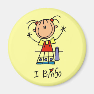 Ich liebe Bingo T-Shirts und Geschenke Magnet