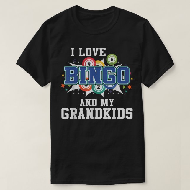 Ich Liebe Bingo und meine Großkinder Funny Bingo T T-Shirt (Design vorne)