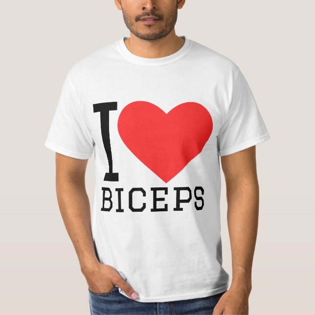 Ich liebe Bizeps T-Shirt (Vorderseite)
