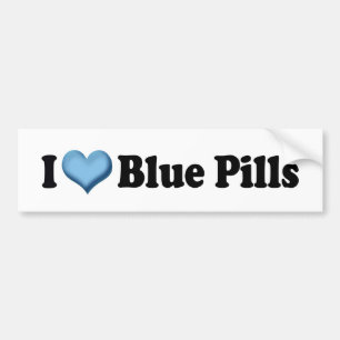 Ich liebe blaue Pillen Aufkleber Autoaufkleber