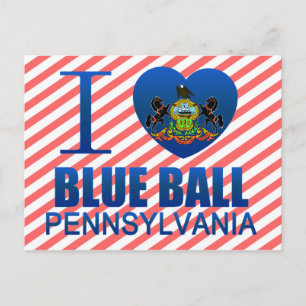 Ich liebe Blue Ball, PA Postkarte