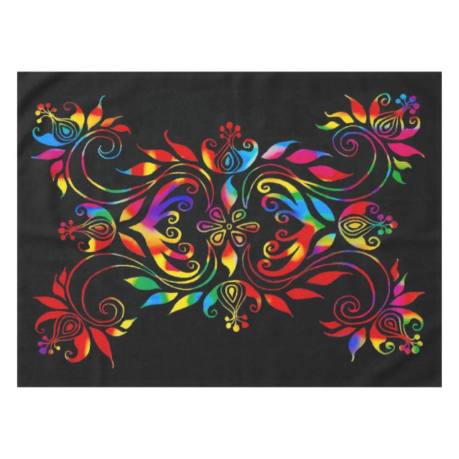 Ich liebe Blumen Tischdecke (Vorderseite (Horizontal))