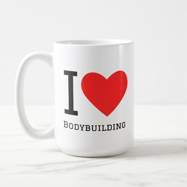 Ich liebe Bodybuilding  Kaffeetasse (Links)