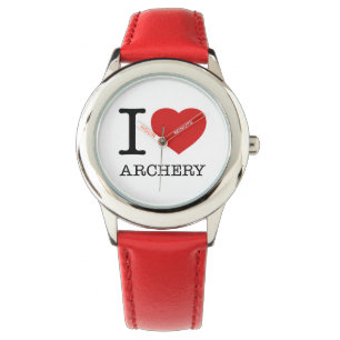 ICH LIEBE BOGENSCHIESSEN ARMBANDUHR