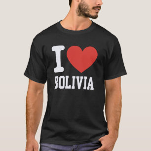 Ich liebe Bolivien Herz Souvenir Liebhaber Stolz R T-Shirt