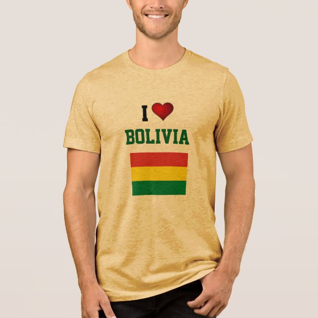 ICH LIEBE BOLIVIEN Tri-Blend SHIRT (Vorderseite)
