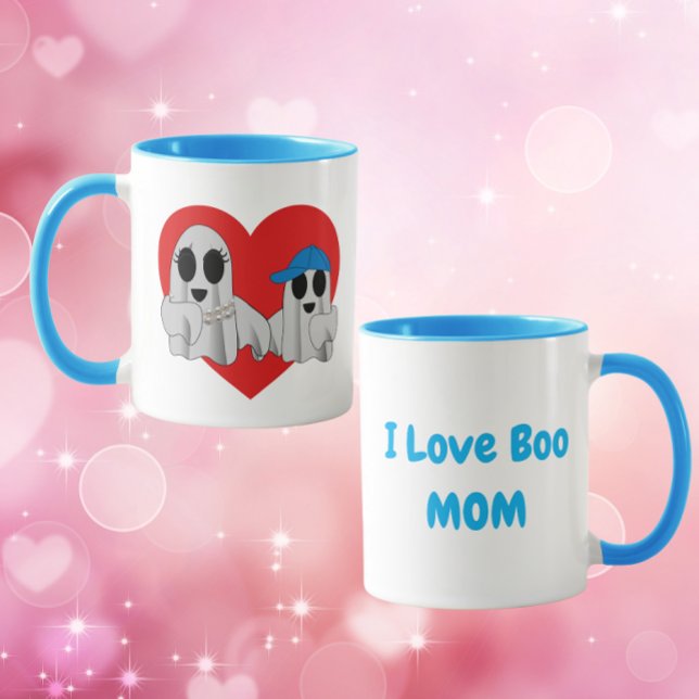 Ich liebe BOO Mama-Blau Tasse (Von Creator hochgeladen)
