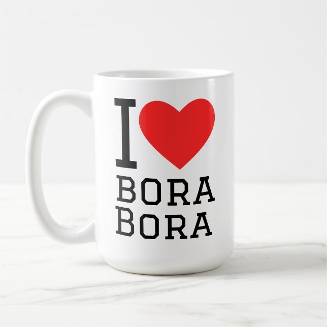 Ich liebe Bora Bora Kaffeetasse (Links)