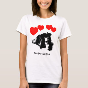 Ich liebe Border Collies Hunde T-Shirt