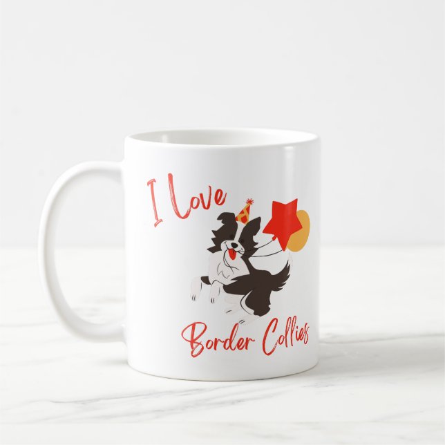Ich liebe Border Collies  Kaffeetasse (Links)